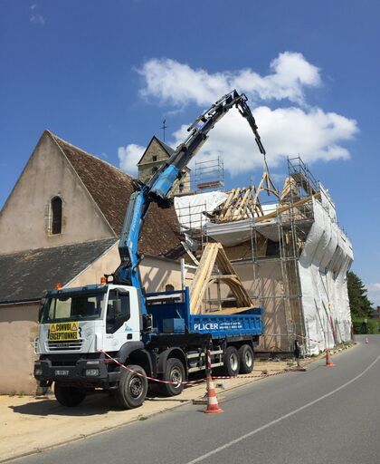 Installation charpente sur bâtiment ancien