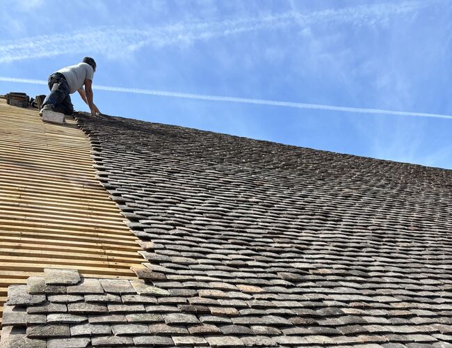 réfection toiture halle puiseauux - Placier Patrimoine