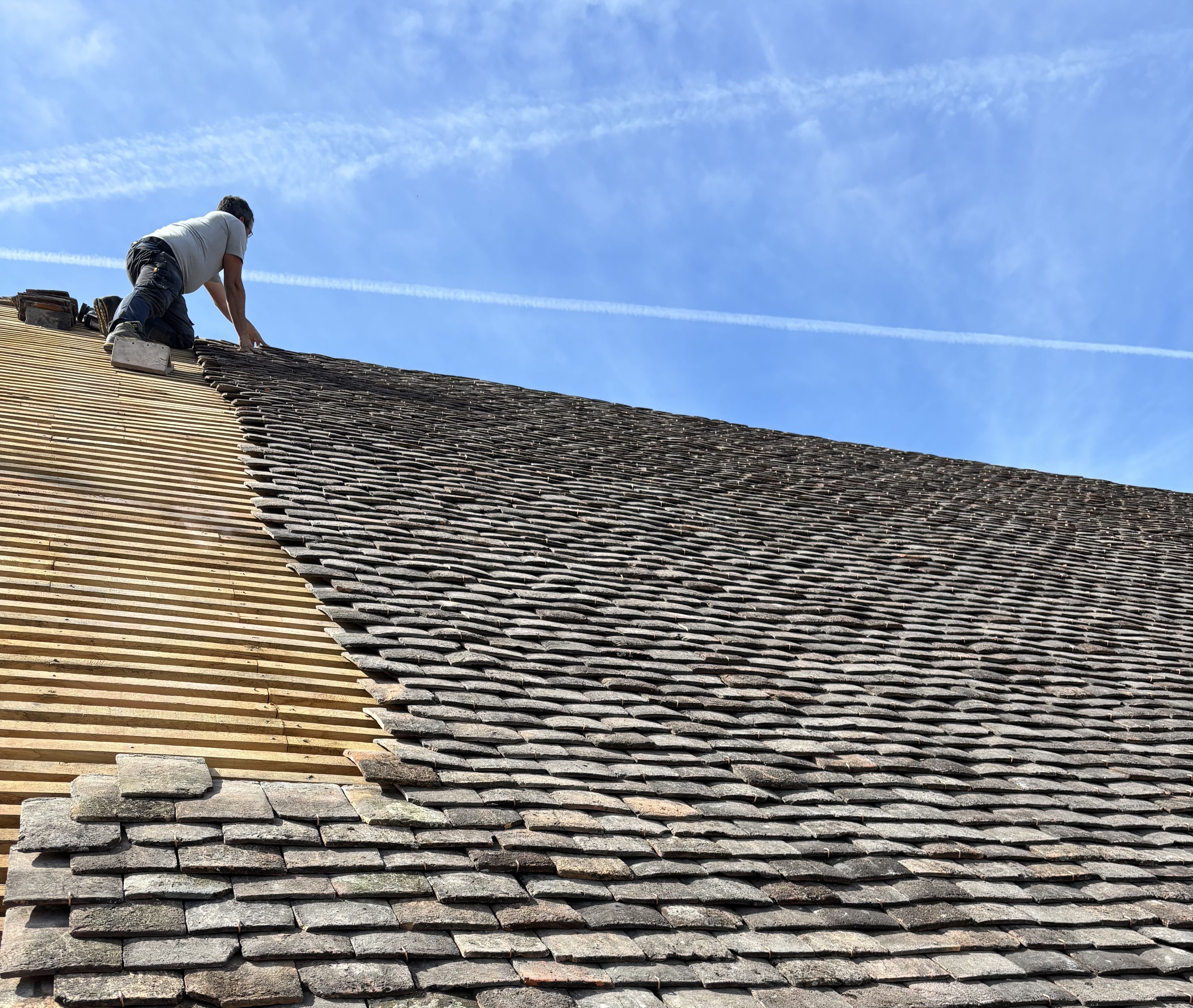 réfection toiture halle puiseauux - Placier Patrimoine